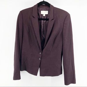Hugo Boss Two Button Purple Virgin Wool Blazer